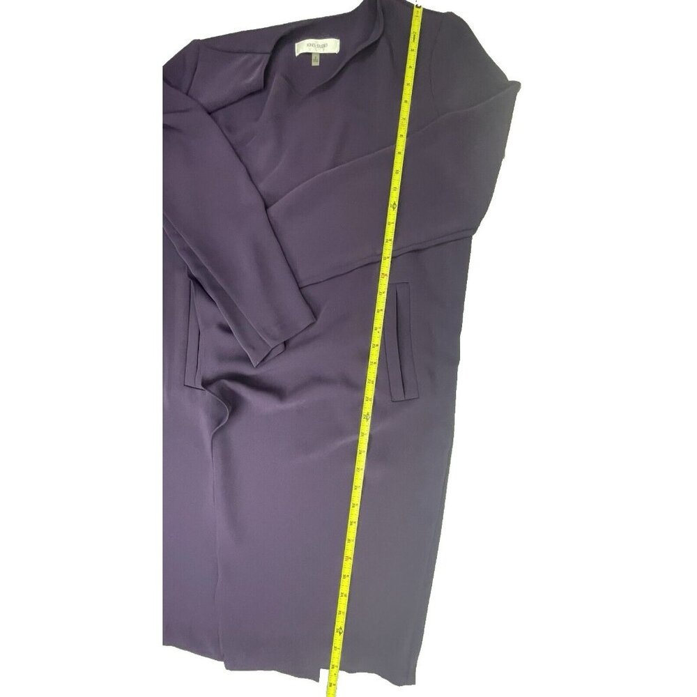 Jones Studio Women's Cardigan Open Front Long 100% Polyester Size Small Purple - Picture 10 of 10